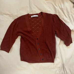 Zara Terracotta Knit Sweater